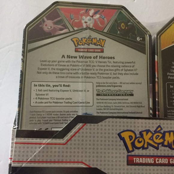 COPY - NEW Pokemon Jolteon and Espeon V Tins - 82 Cards - Picture 5 of 7